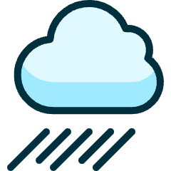 Weather Cloud Heavy Rain Icon from Ultimate Duotone Set