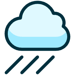 Weather Cloud Rain Icon from Ultimate Duotone Set