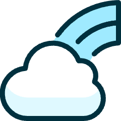 Weather Cloud Rainbow Icon from Ultimate Duotone Set