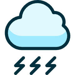 Weather Cloud Thunder Heavy Icon from Ultimate Duotone Set