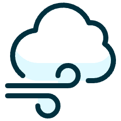 Weather Cloud Wind 4 Icon from Ultimate Duotone Set