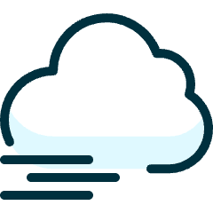 Weather Cloud Wind Icon from Ultimate Duotone Set