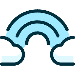 Weather Clouds Rainbow Icon from Ultimate Duotone Set