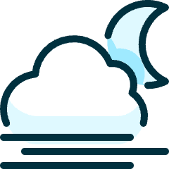 Weather Night Windy Icon from Ultimate Duotone Set