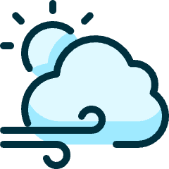 Weather Wind 1 Icon from Ultimate Duotone Set