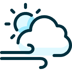 Wind Cloud Sun Icon from Ultimate Duotone Set