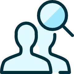 Human Resources Search Employees Icon from Ultimate Duotone Set