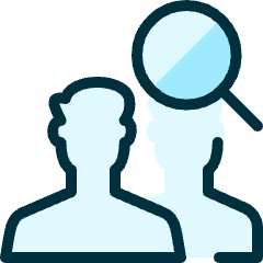 Human Resources Search Men Icon from Ultimate Duotone Set