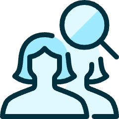 Human Resources Search Women Icon from Ultimate Duotone Set