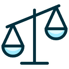 Legal Scale Unequal 1 Icon from Ultimate Duotone Set