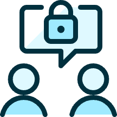 Team Meeting Message Lock 1 Icon from Ultimate Duotone Set