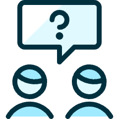 Team Meeting Message Men Question Icon from Ultimate Duotone Set