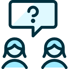 Team Meeting Message Women Question Icon from Ultimate Duotone Set