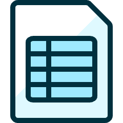 Office File Sheet Icon from Ultimate Duotone Set