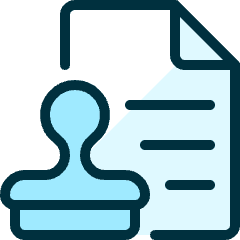 Office Stamp Document Icon from Ultimate Duotone Set