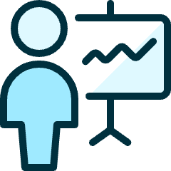 Presentation Analytics Icon from Ultimate Duotone Set