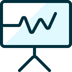 Presentation Board Graph Icon from Ultimate Duotone Set