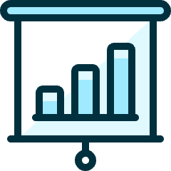 Presentation Projector Screen Bars Icon from Ultimate Duotone Set