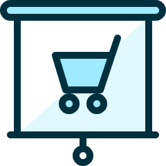 Presentation Projector Screen Cart Icon from Ultimate Duotone Set