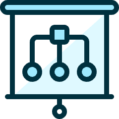 Presentation Projector Screen Hierarchy Icon from Ultimate Duotone Set