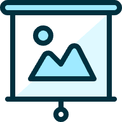 Presentation Projector Screen Image Icon from Ultimate Duotone Set
