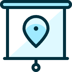 Presentation Projector Screen Pin Icon from Ultimate Duotone Set
