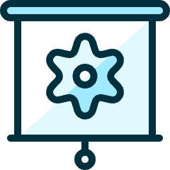 Presentation Projector Screen Settings Icon from Ultimate Duotone Set
