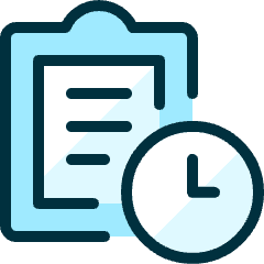 Task List Clock Icon from Ultimate Duotone Set