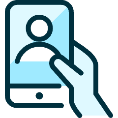 Meeting Smartphone Hold Icon from Ultimate Duotone Set