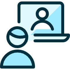 Meeting Team Laptop Man 1 Icon from Ultimate Duotone Set