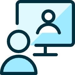 Meeting Team Monitor 1 Icon from Ultimate Duotone Set