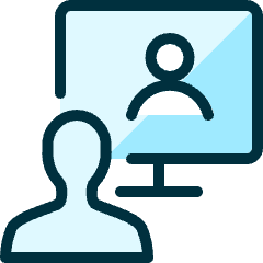 Meeting Team Monitor Icon from Ultimate Duotone Set