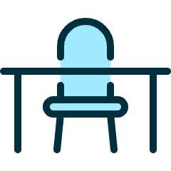 Office Chair Table 1 Icon from Ultimate Duotone Set