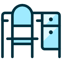 Office Chair Table Icon from Ultimate Duotone Set