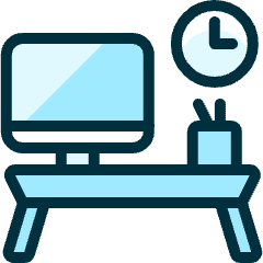Office Desk 1 Icon from Ultimate Duotone Set