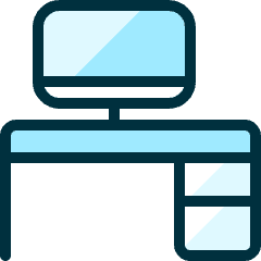 Office Desk 2 Icon from Ultimate Duotone Set