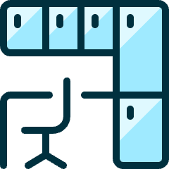 Office Table Cabinets Icon from Ultimate Duotone Set