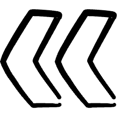 Arrow Double Left Icon from Freehand Set