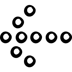 Arrow Thick Dot Left Icon from Freehand Set