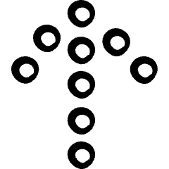 Arrow Thick Dot Up Icon from Freehand Set
