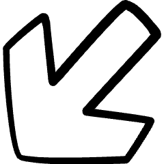 Arrow Thick Left Bottom Corner 3 Icon from Freehand Set