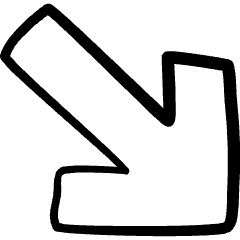 Arrow Thick Right Bottom Corner 1 Icon from Freehand Set