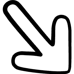Arrow Thick Right Bottom Corner 2 Icon from Freehand Set