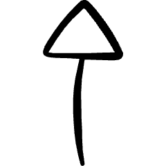 Arrow Up Icon from Freehand Set