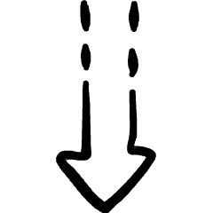 Diagram Arrow Dash Down 1 Icon from Freehand Set
