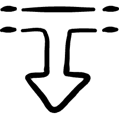 Diagram Arrow Dash Down Icon from Freehand Set