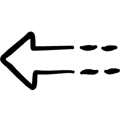 Diagram Arrow Dash Left Icon from Freehand Set