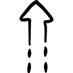 Diagram Arrow Dash Up 1 Icon from Freehand Set