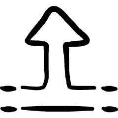 Diagram Arrow Dash Up Icon from Freehand Set