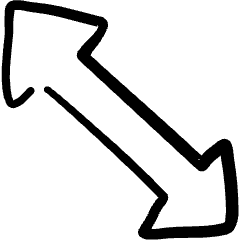 Diagram Arrow Diagonal Icon from Freehand Set